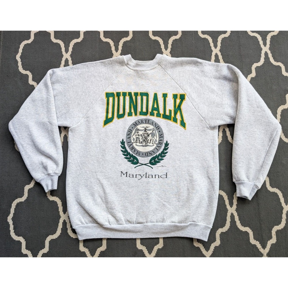 Vintage Dundalk Maryland Sweatshirt Mens XL Gray Hanes 1992